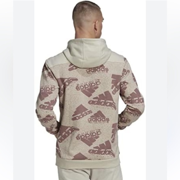 Adidas Men's Essentials Brandlove Q3 Hoodie Great Condition  Sweatshirt Size M - Picture 2 of 9